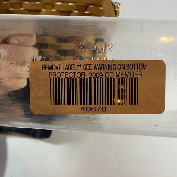 Longaberger Basket/Purse Charter Member 2009 Plastic Liner, and Strap Blue Green - Picture 9 of 11